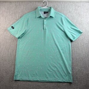 Sunday Swagger Golf Polo Men's Size Large Splatter Mint Green